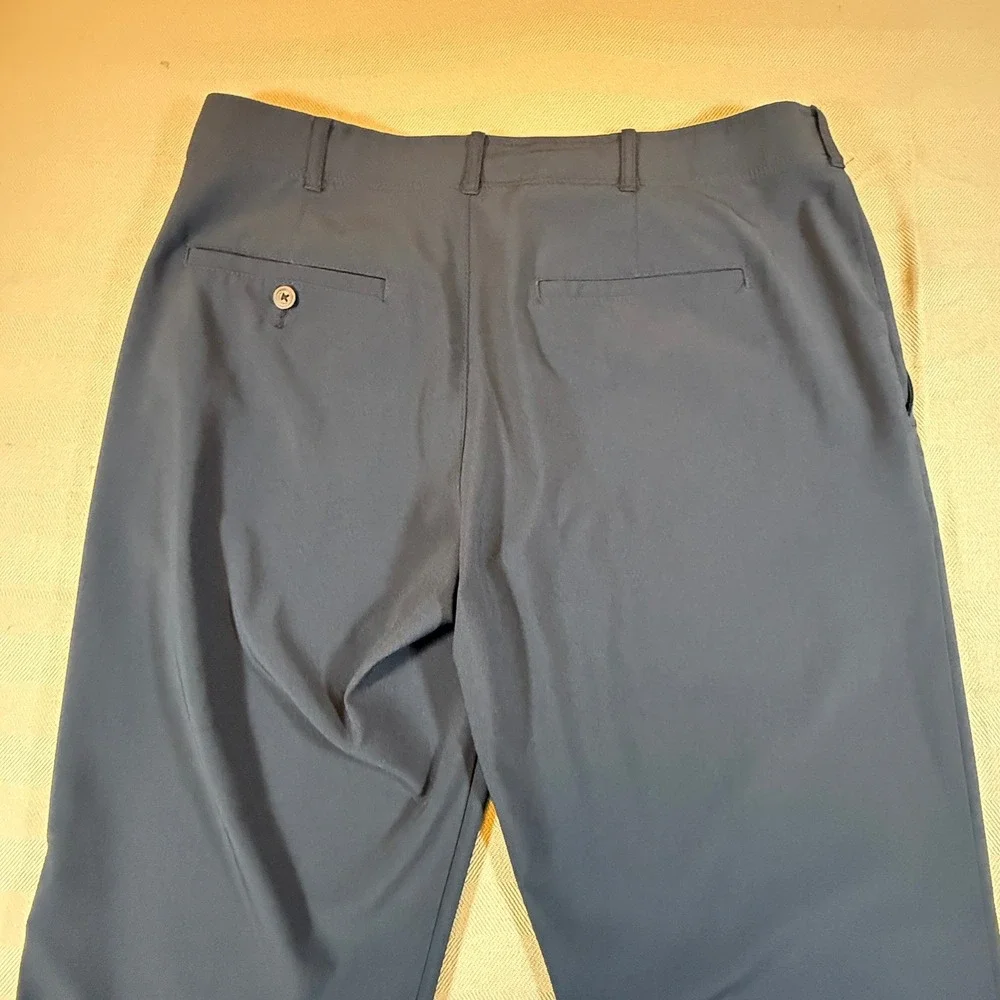 Ben Hogan Performance Golf Pants Mens 34x30 Navy Blue Stretch Flat WT4475 2288